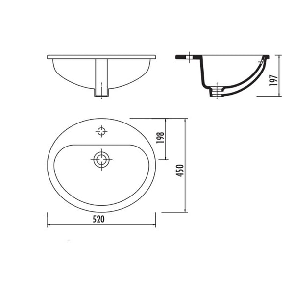 Νιπτήρας ένθετος Dream TP225